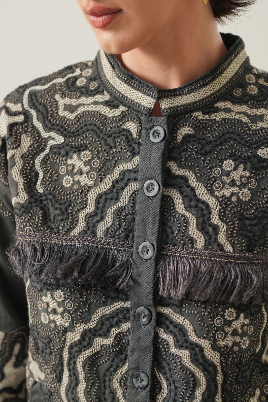 WOMEN EMBROIDERY FASHION JACKET