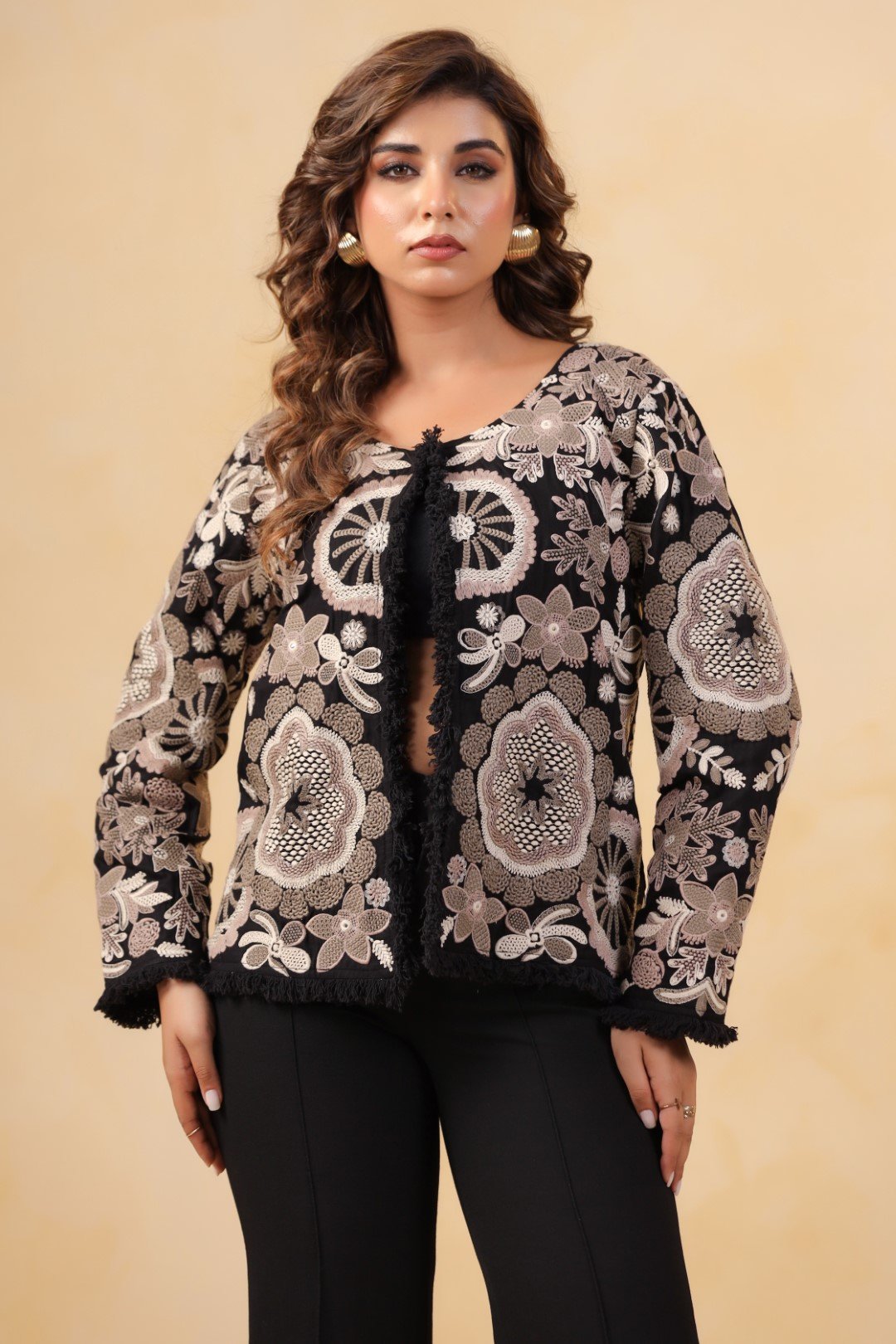 WOMEN EMBROIDERY FASHION JACKET