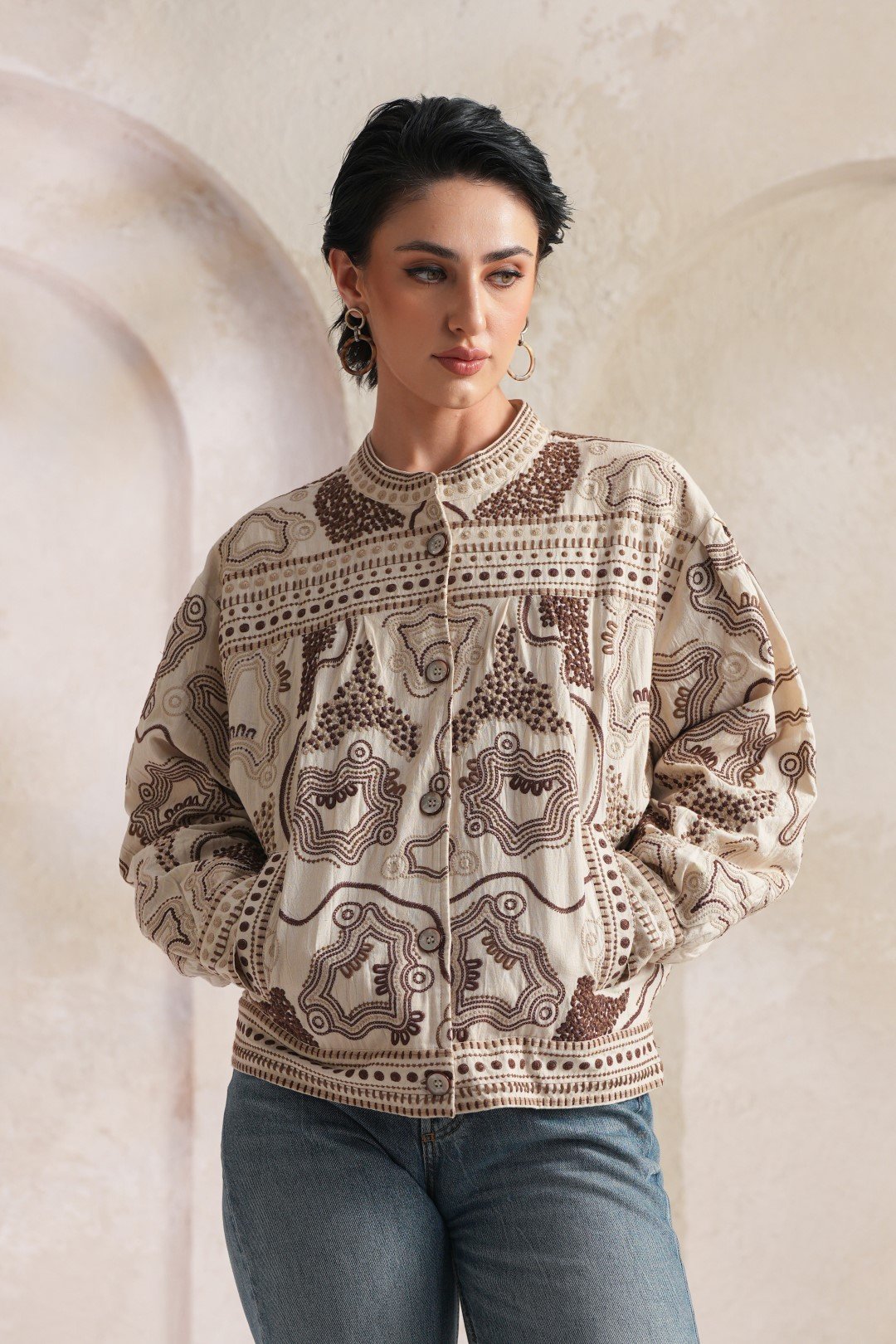 BOHEMIAN JACKET WITH EMBROIDERY
